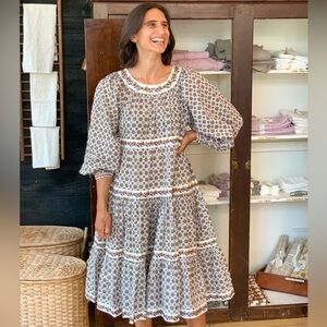 Tory Burch‎ Sequin Batik Medallion Puffed Dress